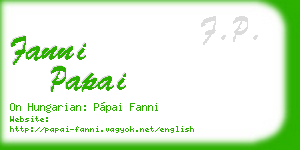 fanni papai business card